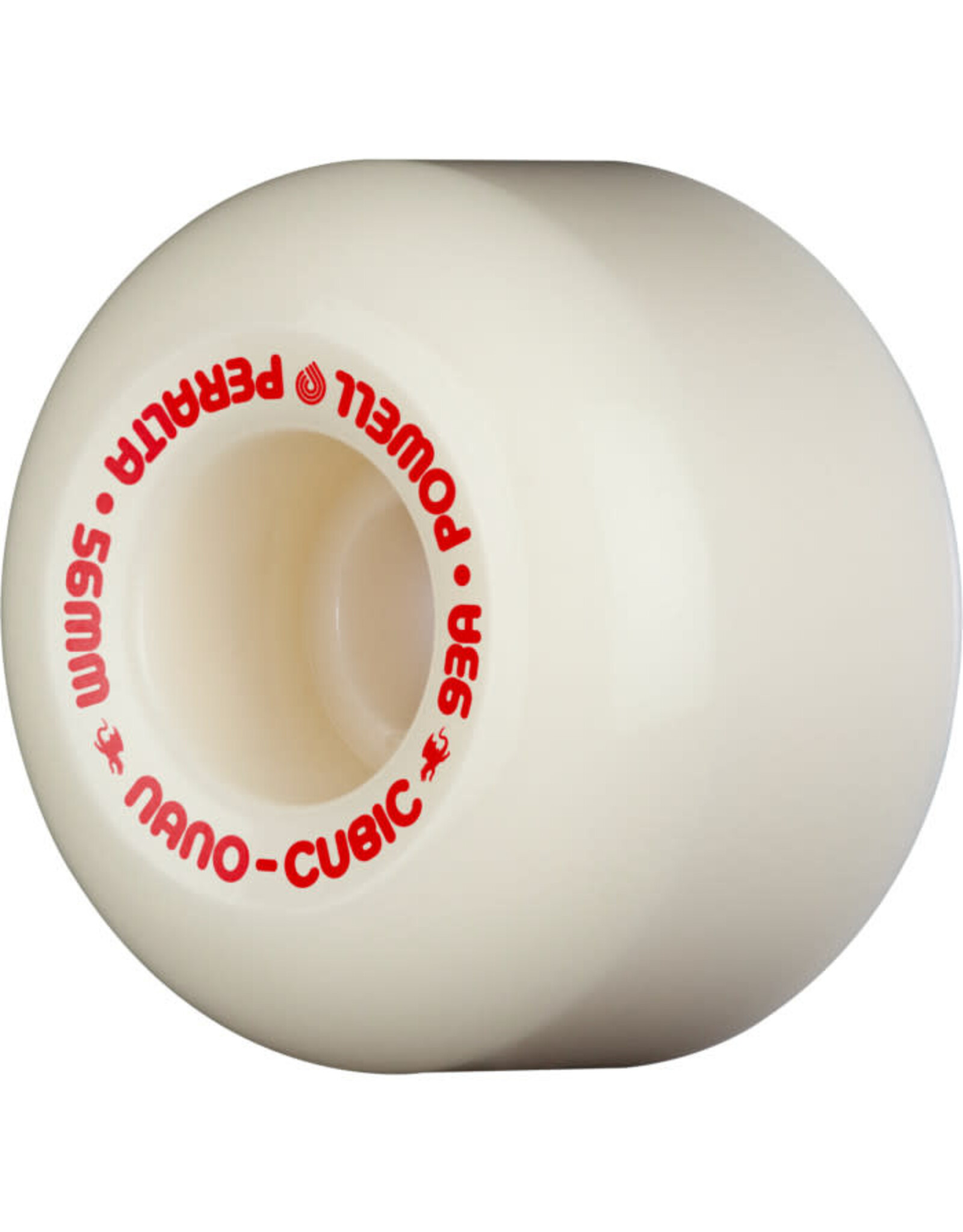 BONES Powell Peralta Nano-Cubic 93A - Asymmetrical Shape - Wide Ride Patch - Offset Bearing - 56mm x 37mm 93A Skateboard Wheels 4pk