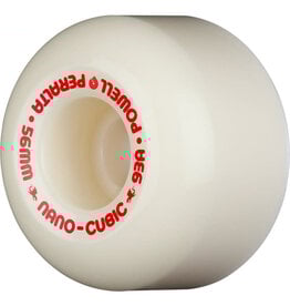 BONES Powell Peralta Nano-Cubic 93A - Asymmetrical Shape - Wide Ride Patch - Offset Bearing - 56mm x 37mm 93A Skateboard Wheels 4pk
