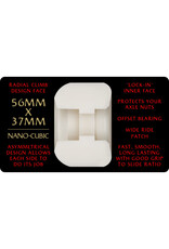 BONES Powell Peralta Nano-Cubic 93A - Asymmetrical Shape - Wide Ride Patch - Offset Bearing - 56mm x 37mm 93A Skateboard Wheels 4pk