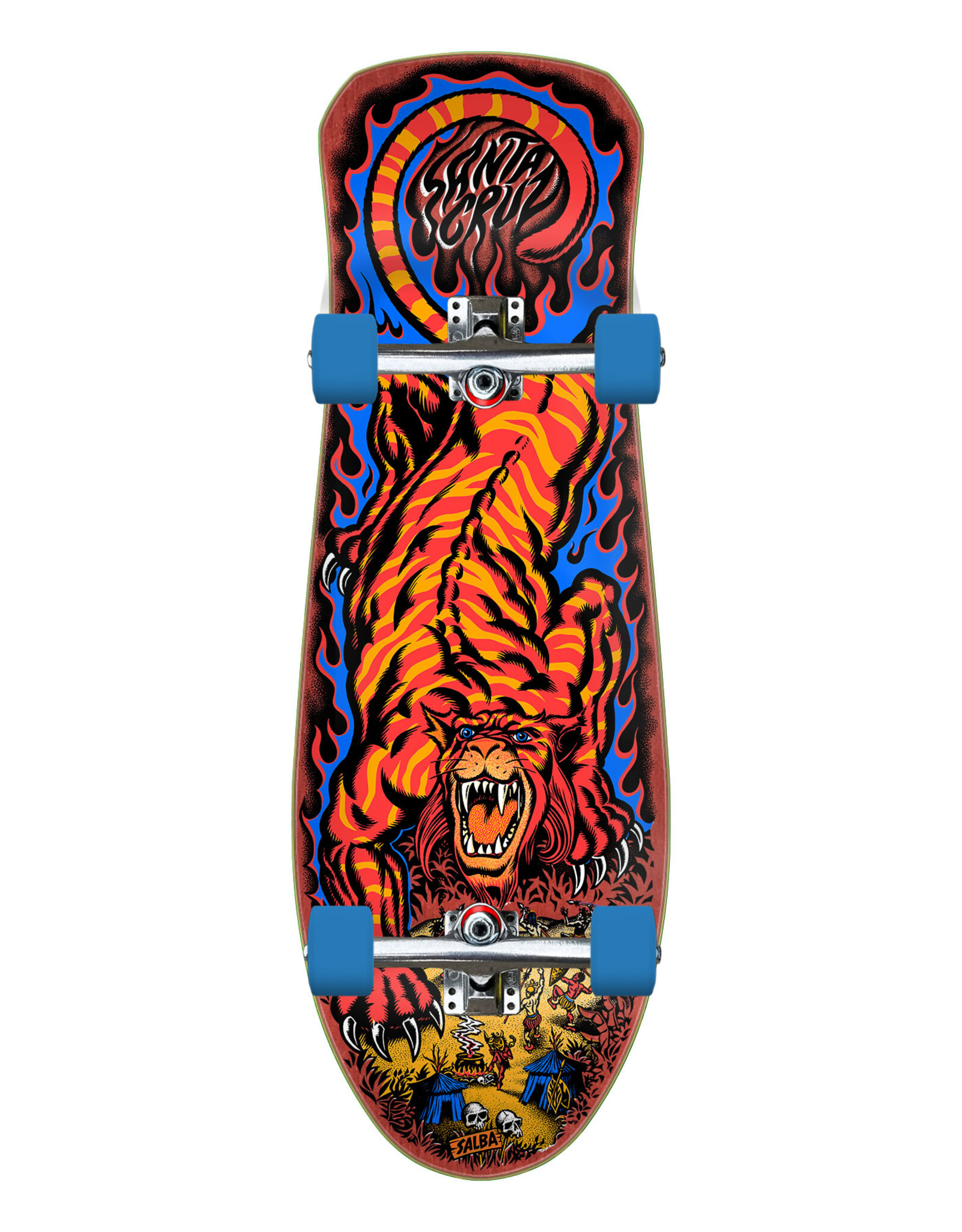 santa cruz Salba Tiger 10.3in x 31.1in Shaped Cruiser Skateboard Santa Cruz SKU: #11117585