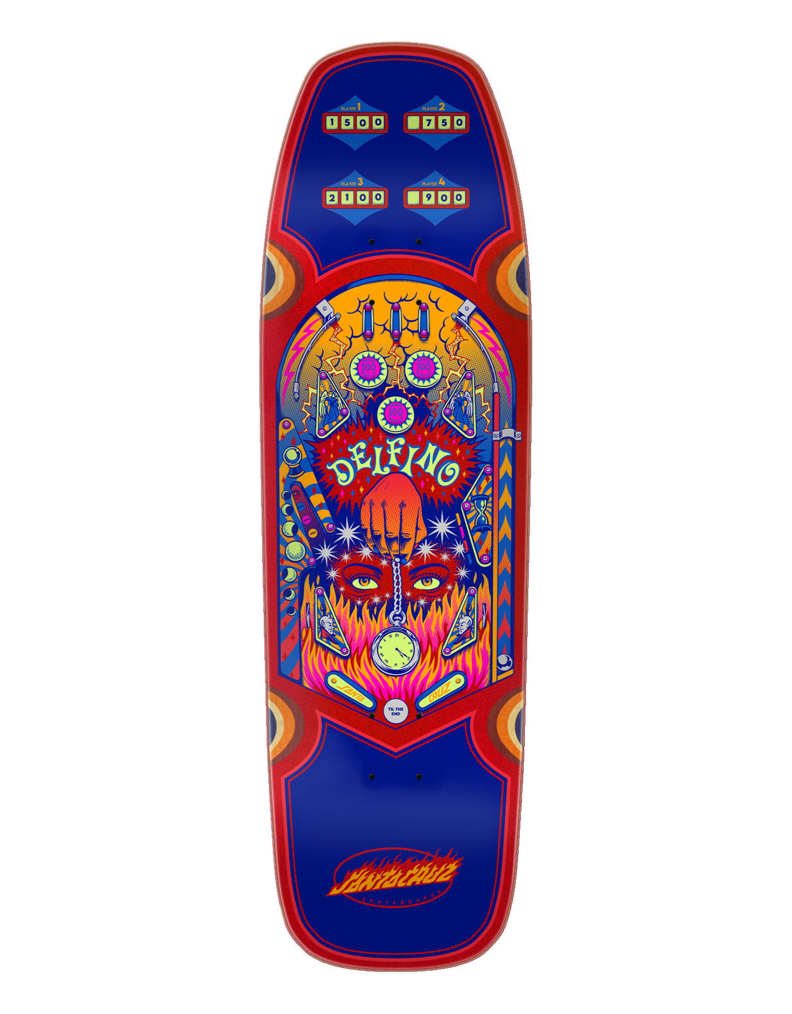 santa cruz Delfino Pinball Pro Shaped Skateboard Deck 9.14in x 31.50in Santa Cruz SKU: #11117540