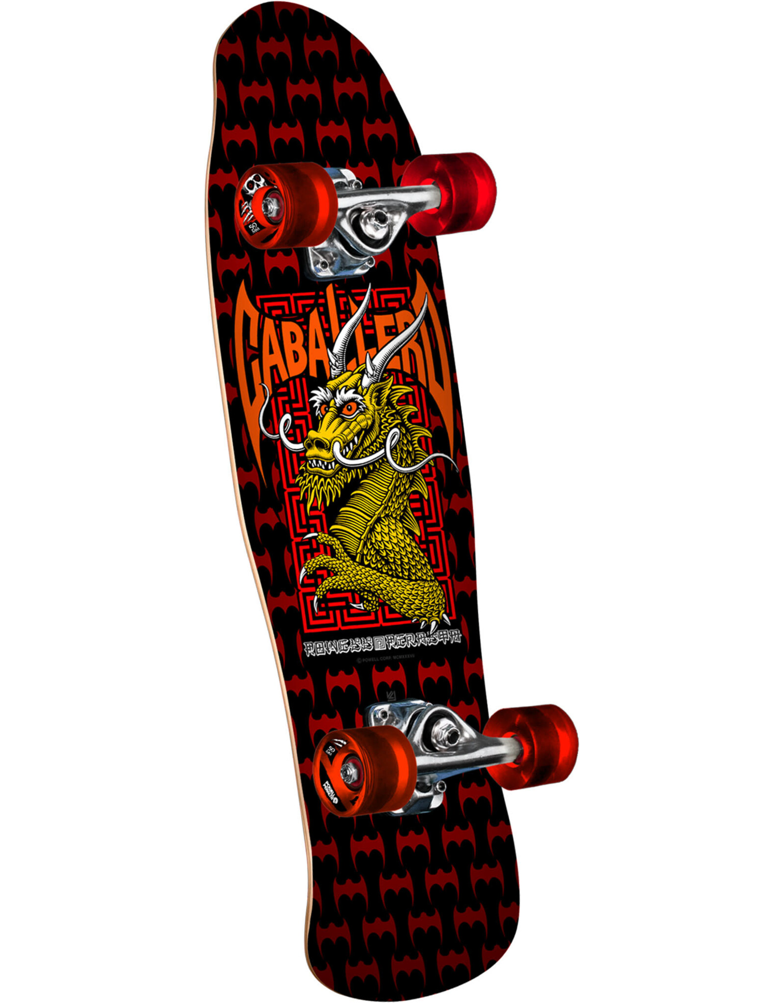 POWELL PERALTA Powell Peralta Classic Cruiser Cab Street Dragon Birch Complete Skateboard Black/Red x 8 x 29.5