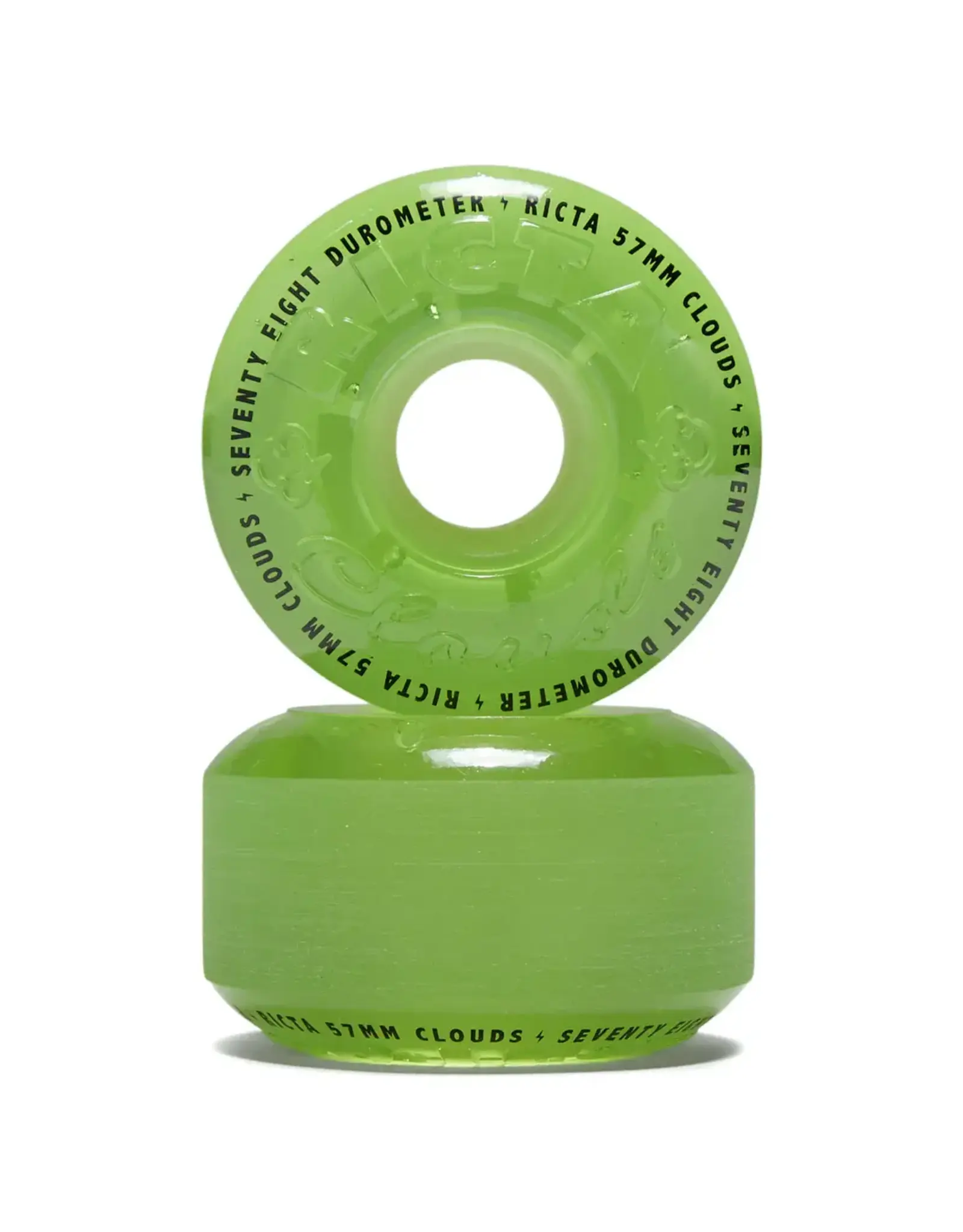 RICTA 57mm Clouds Transparent Green GITD 78a Ricta Wheels