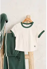 RHYTHM Embroidered Floral Tee Natural/Hunter