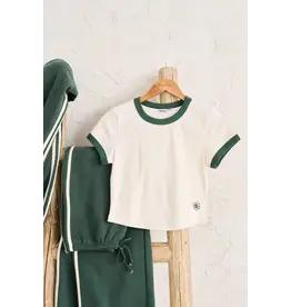 RHYTHM Embroidered Floral Tee Natural/Hunter