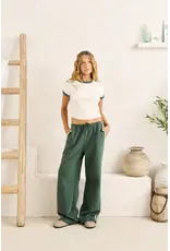 RHYTHM Embroidered Floral Tee Natural/Hunter