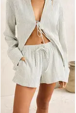 RHYTHM Driftwood Stripe Overswim Short Cream