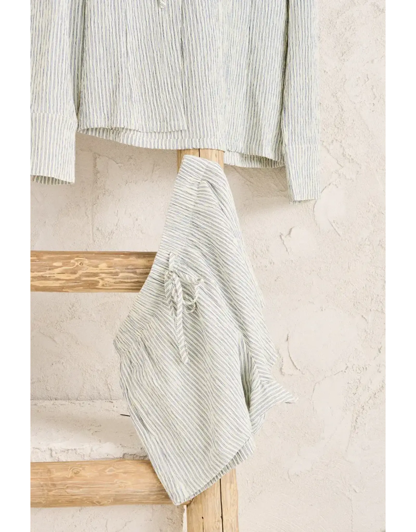 RHYTHM Driftwood Stripe Overswim Short Cream