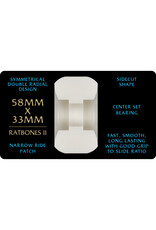 POWELL PERALTA Powell Peralta Dragons 97A - Ratbone II Symmetrical Shape - Narrow Ride Patch - 58mm x 33mm 97A Ratbone II Skateboard Wheels 4pk