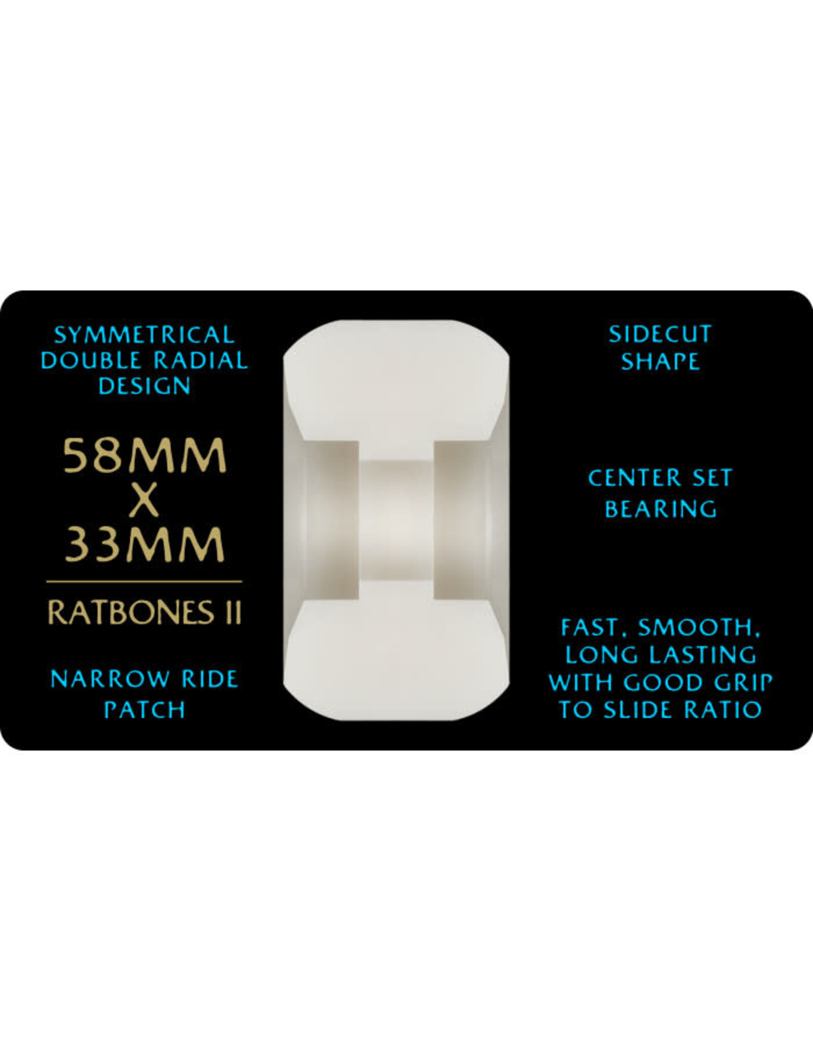 POWELL PERALTA Powell Peralta Dragons 97A - Ratbone II Symmetrical Shape - Narrow Ride Patch - 58mm x 33mm 97A Ratbone II Skateboard Wheels 4pk