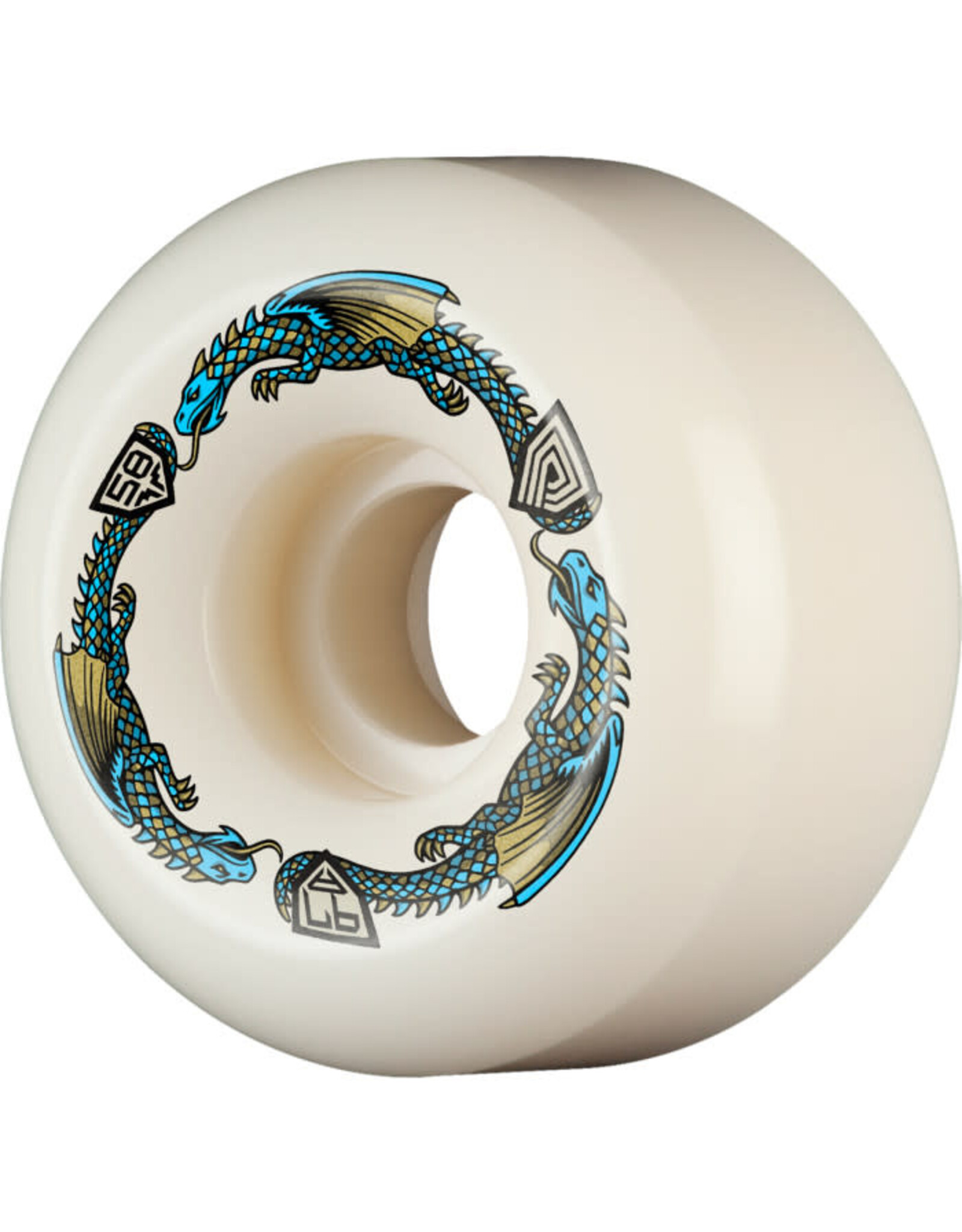 POWELL PERALTA Powell Peralta Dragons 97A - Ratbone II Symmetrical Shape - Narrow Ride Patch - 58mm x 33mm 97A Ratbone II Skateboard Wheels 4pk