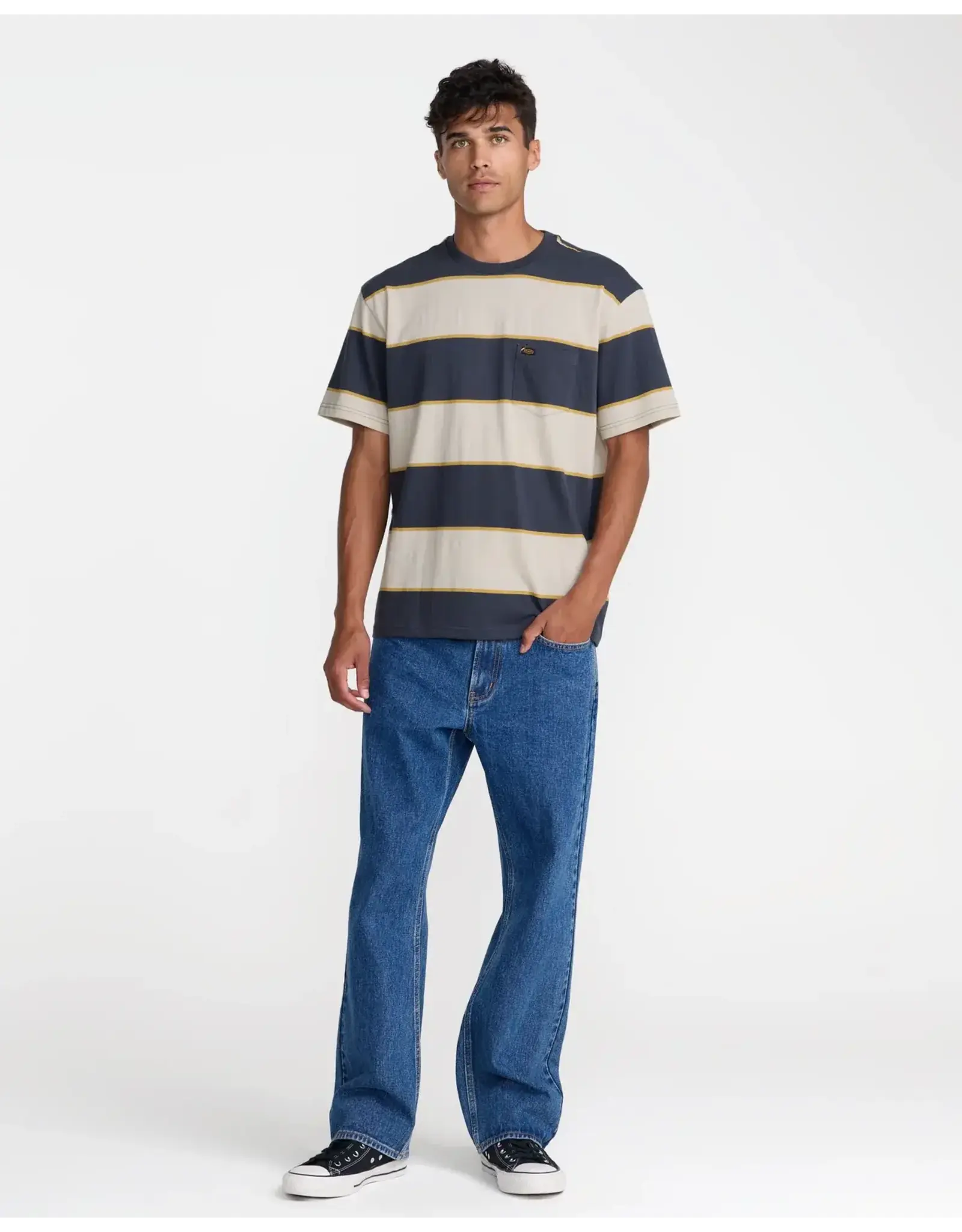RVCA Guys DAYSHIFT STRIPE SHORT SLEEVE TEE