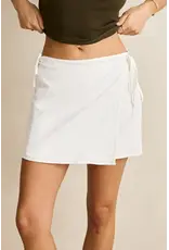 RHYTHM Rhythm White Louise Wrap Mini Skirt
