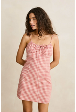 RHYTHM Kirra Check Gathered Mini Dress