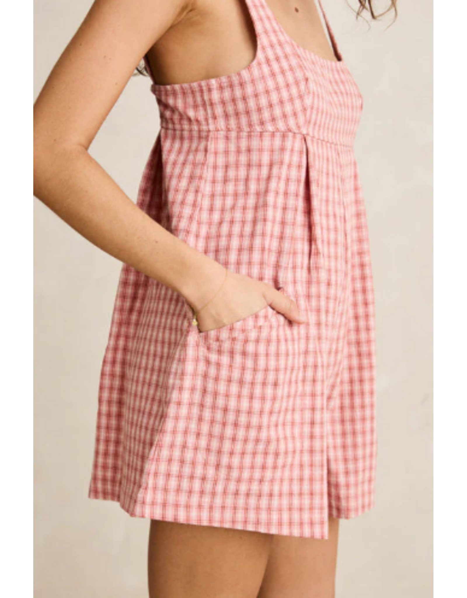 RHYTHM Kirra Check Romper