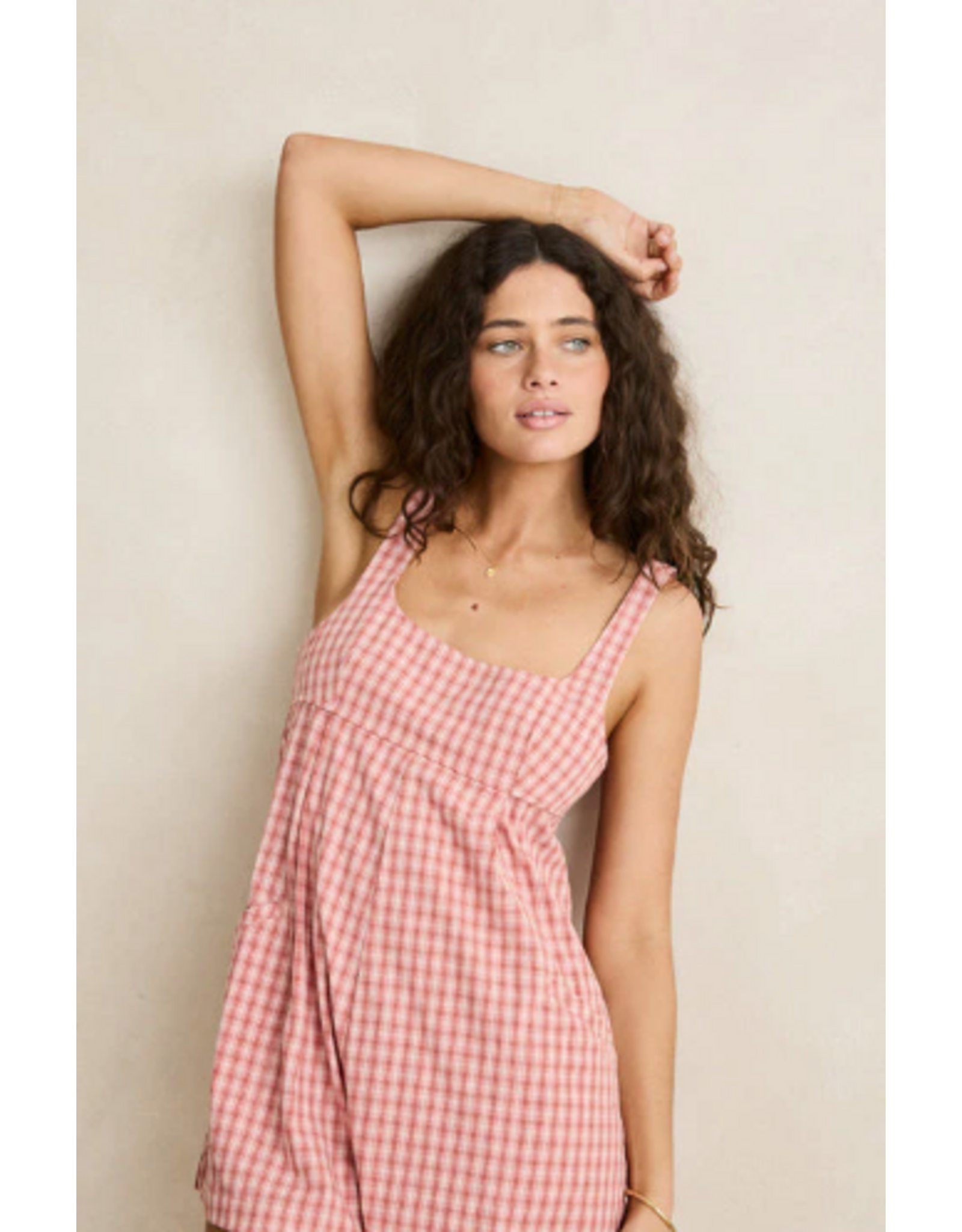RHYTHM Kirra Check Romper