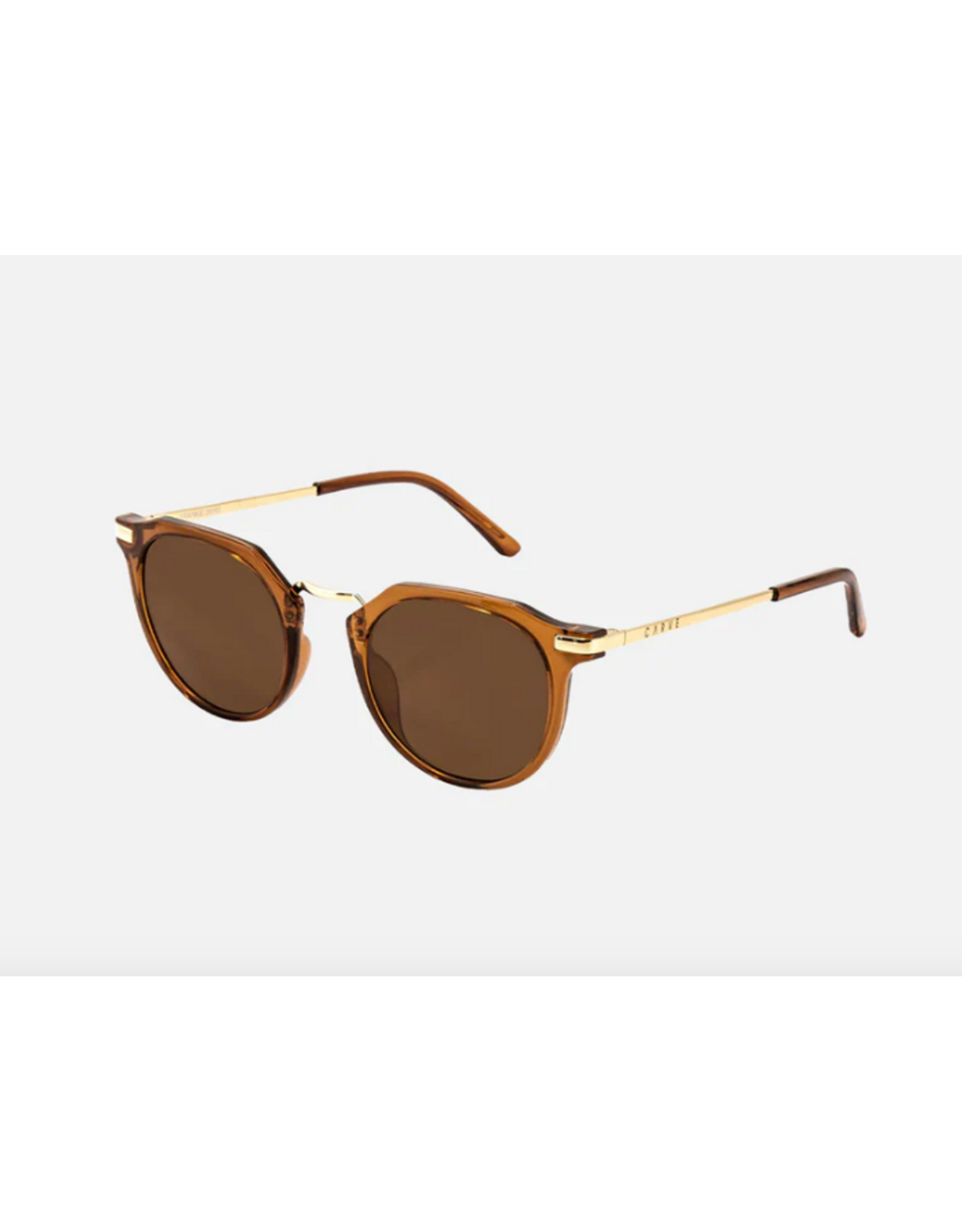 CARVE SUNGLASSES FRANKIE - GLOSS CRYSTAL TOBACCO GOLD METAL BROWN LENS