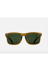 CARVE SUNGLASSES GOBLIN - RECYCLED GLOSS CRYSTAL DK SAND FRAME GREEN POLARIZED LENS