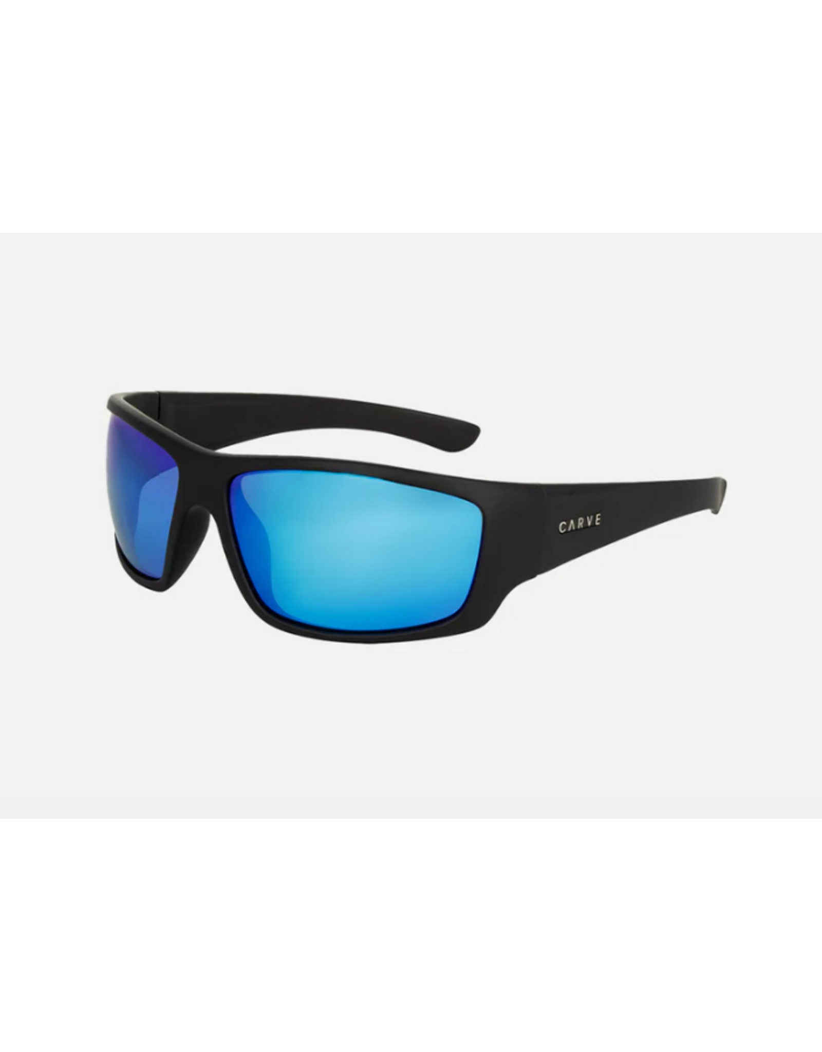 CARVE SUNGLASSES MORAY - MATT BLACK FRAME, GREY LENS WITH BLUE IRIDIUM