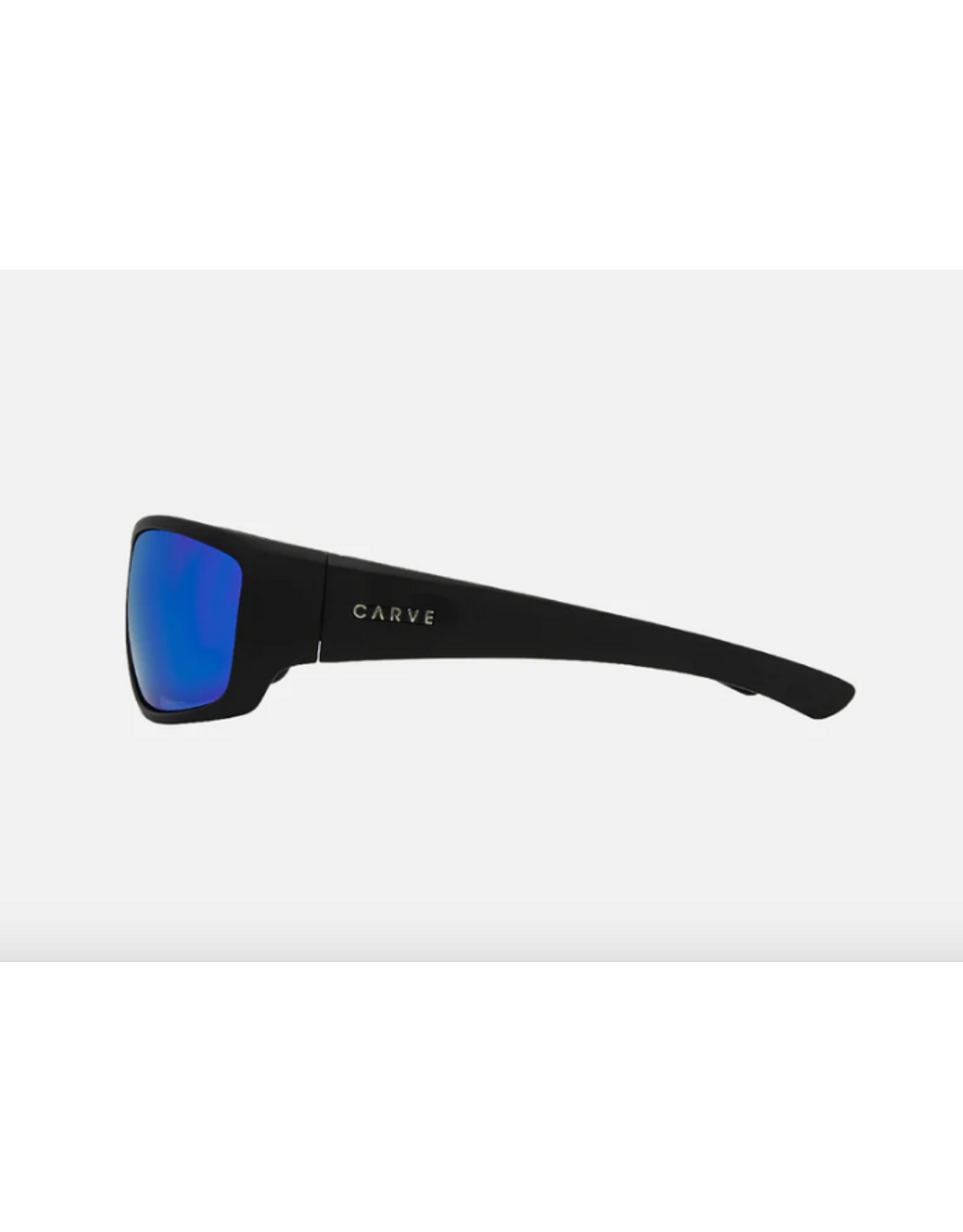 CARVE SUNGLASSES MORAY - MATT BLACK FRAME, GREY LENS WITH BLUE IRIDIUM