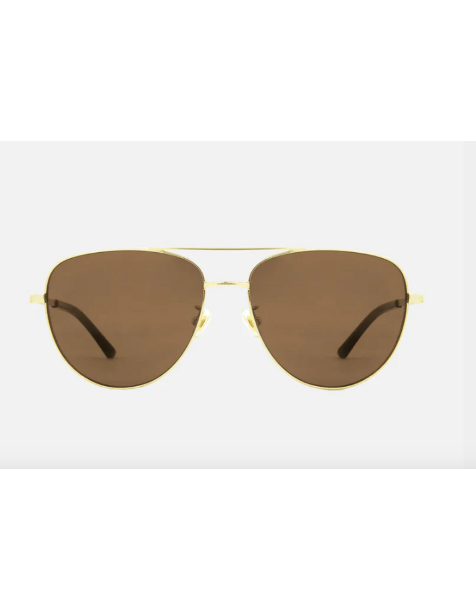 CARVE SUNGLASSES SOLANA - GLOSS GOLD METAL BROWN POL LENS