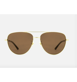 CARVE SUNGLASSES SOLANA - GLOSS GOLD METAL BROWN POL LENS