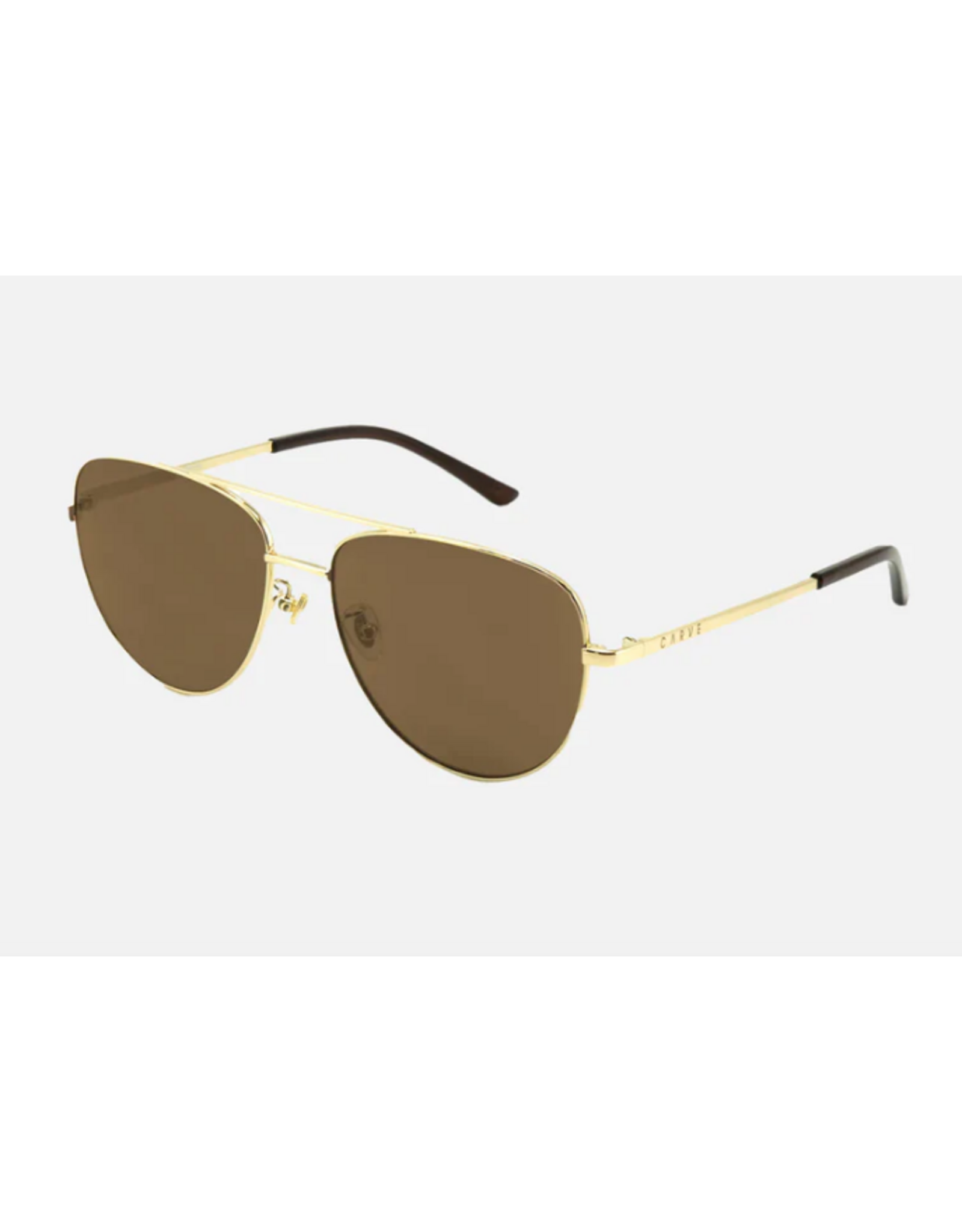 CARVE SUNGLASSES SOLANA - GLOSS GOLD METAL BROWN POL LENS