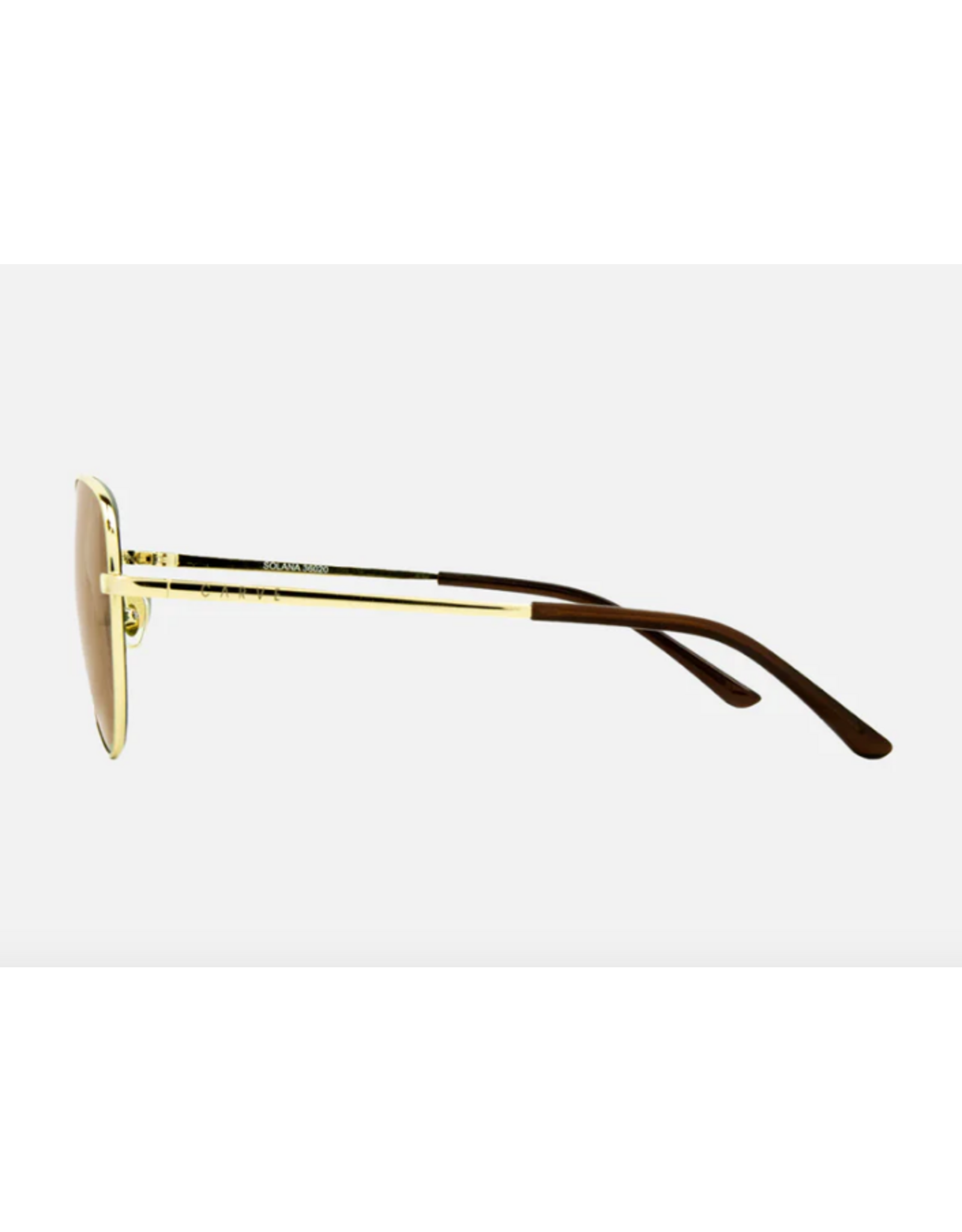 CARVE SUNGLASSES SOLANA - GLOSS GOLD METAL BROWN POL LENS