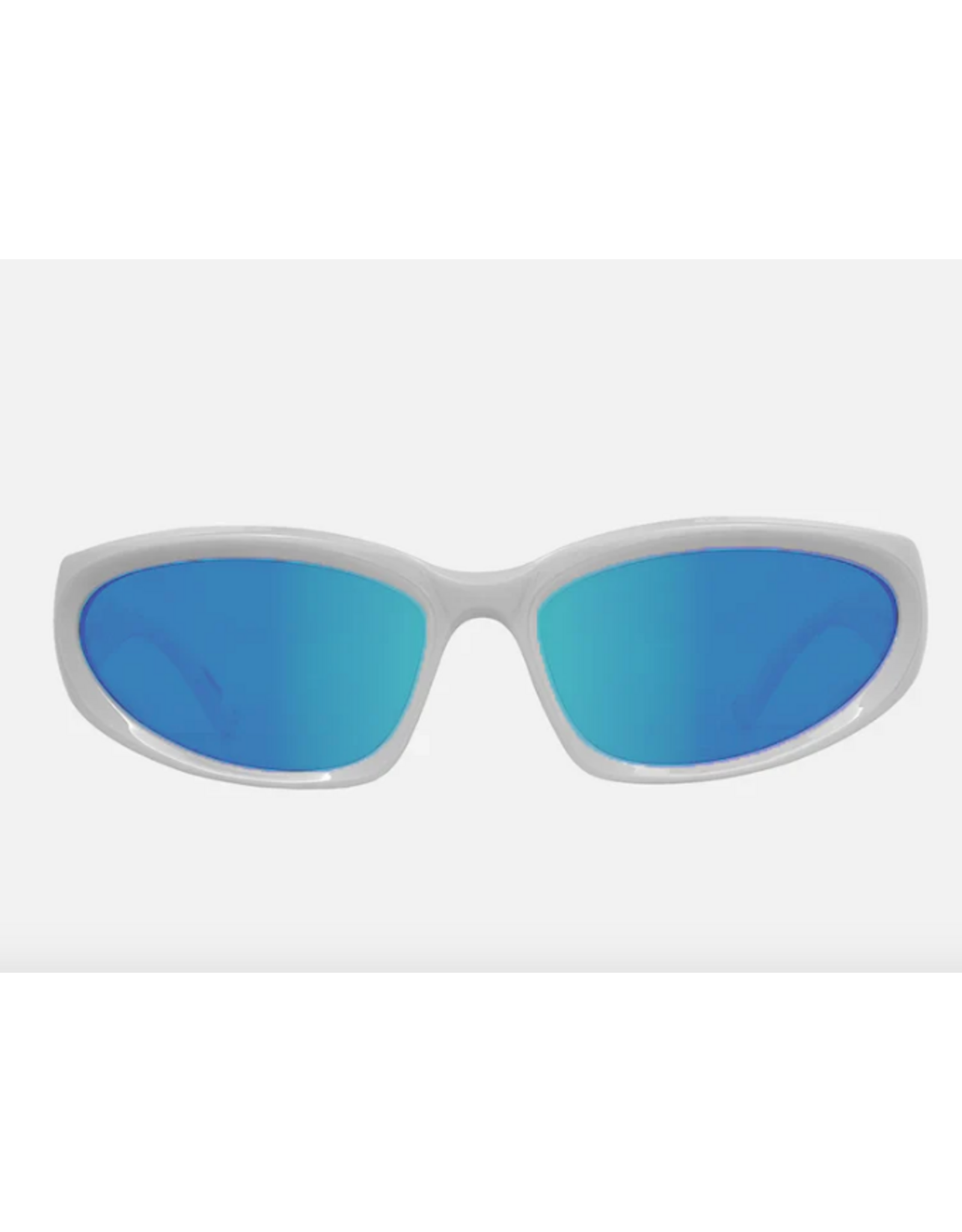 CARVE SUNGLASSES KUBIX - GLOSS WHITE FRAME, GREY LENS WITH BLUE IRIDIUM
