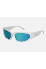 CARVE SUNGLASSES KUBIX - GLOSS WHITE FRAME, GREY LENS WITH BLUE IRIDIUM