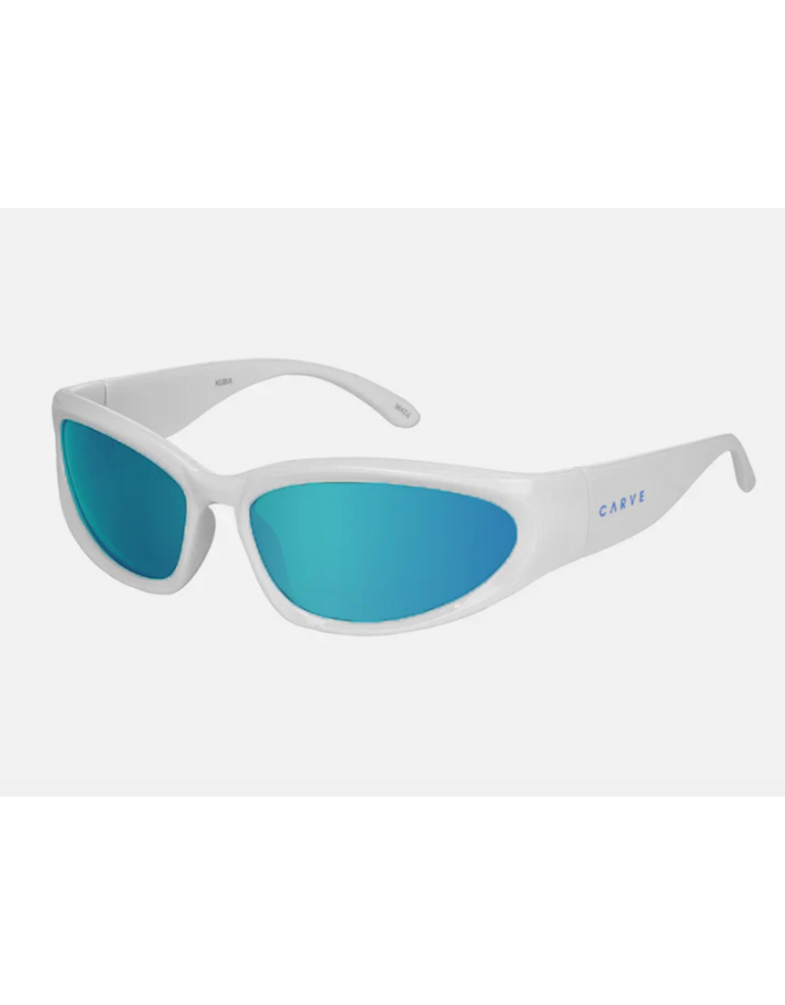 CARVE SUNGLASSES KUBIX - GLOSS WHITE FRAME, GREY LENS WITH BLUE IRIDIUM
