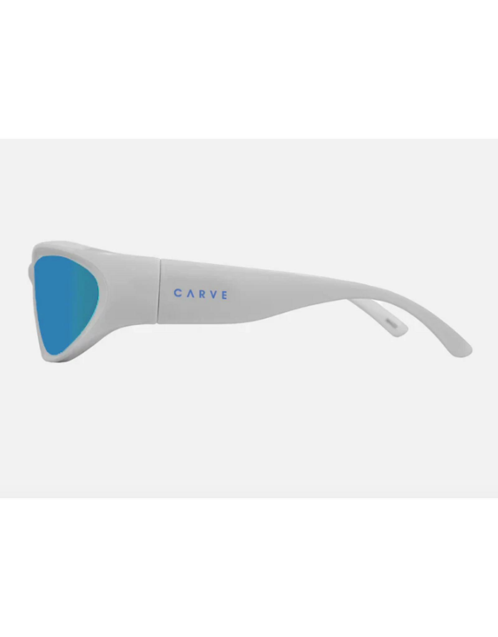 CARVE SUNGLASSES KUBIX - GLOSS WHITE FRAME, GREY LENS WITH BLUE IRIDIUM