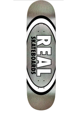 REAL REAL EASY RIDER OVAL DECK-8.25 SILVER/BLK METALLIC  Real