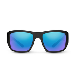 SUN CLOUD Sculpin Matte Black + Polarized Blue Mirror Lens