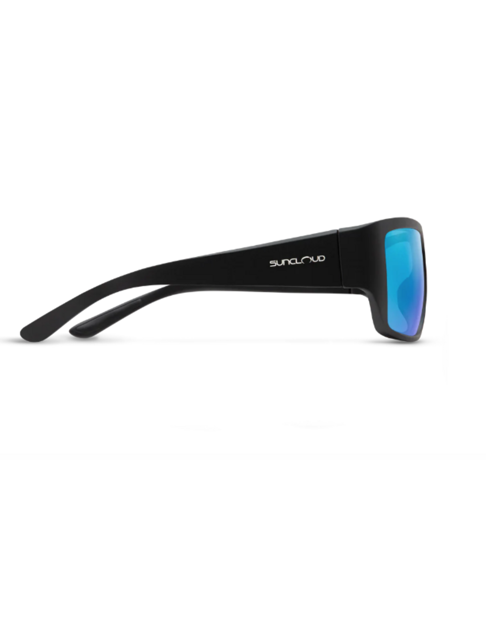 SUN CLOUD Sculpin Matte Black + Polarized Blue Mirror Lens