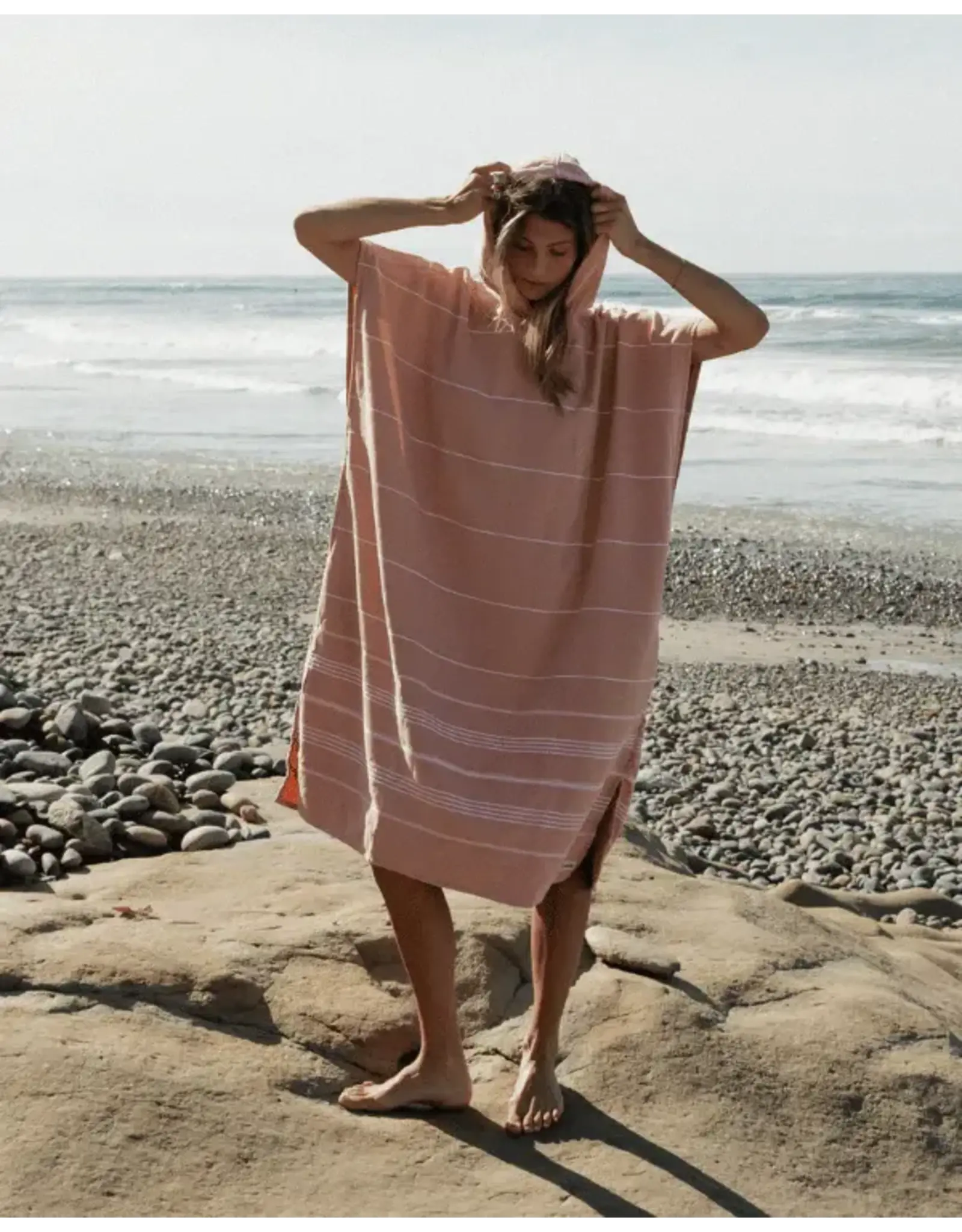 sand cloud Classic Stripe Hooded Poncho
