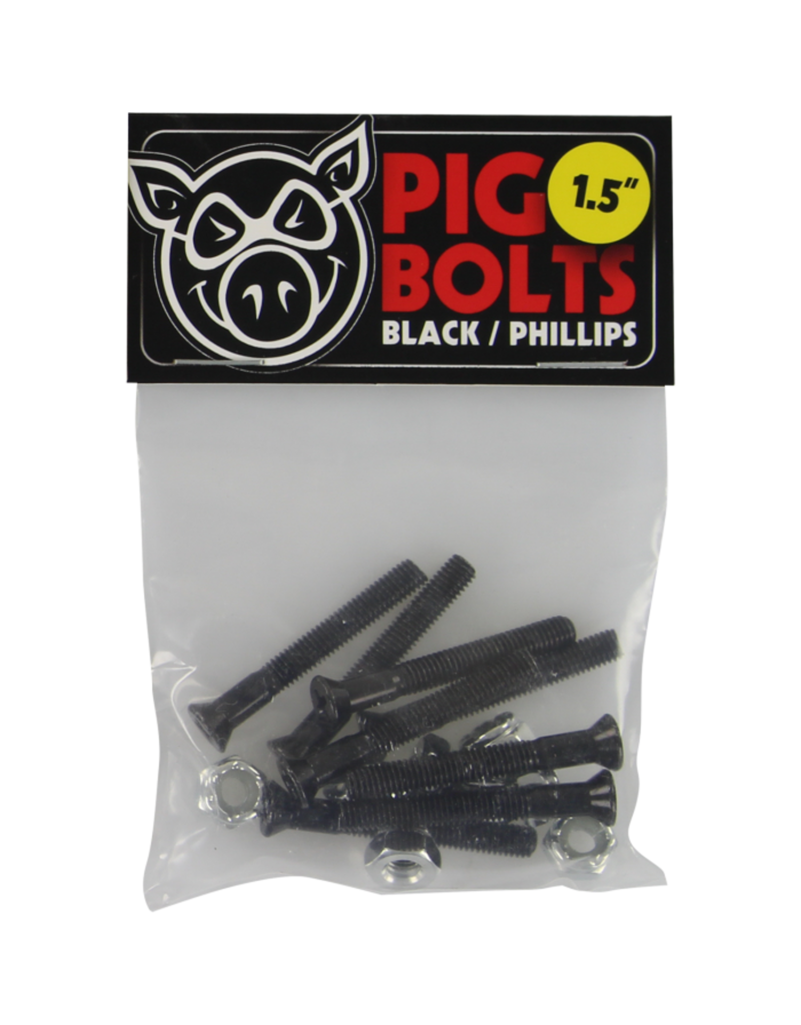 PIG PIG BLACK PHILLPS HARDWARE SET 1.5" BLK/SIL