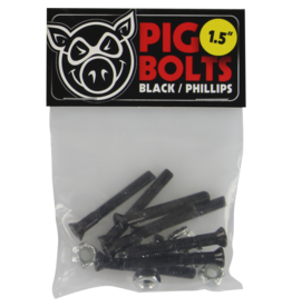 PIG PIG BLACK PHILLPS HARDWARE SET 1.5" BLK/SIL