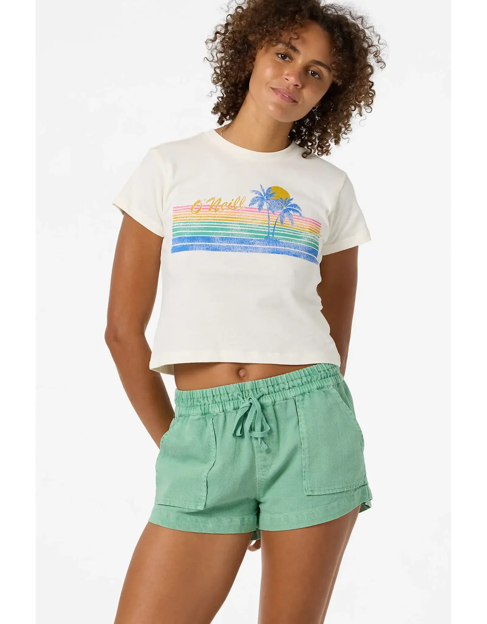 ONEILL Womens Retro Stripe Fitted Tee SU2641820