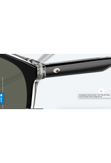 COSTA DEL MAR GRAVELS  Frame Color: Black  POLARIZED GLASS (580G)