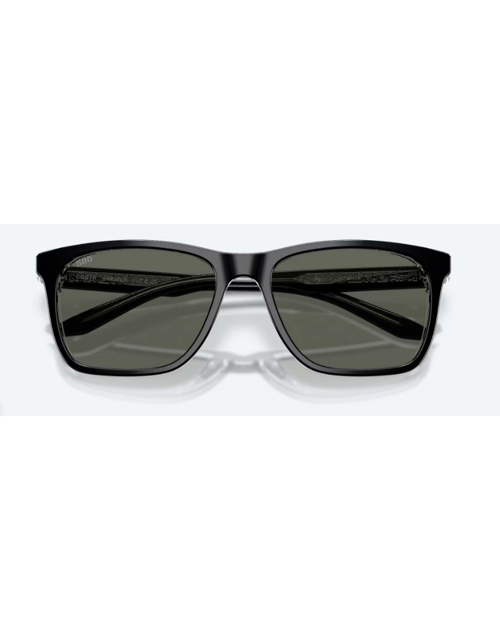 COSTA DEL MAR GRAVELS  Frame Color: Black  POLARIZED GLASS (580G)