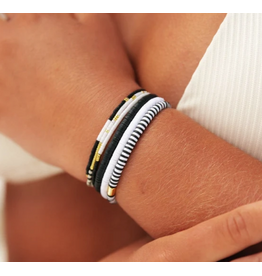 PURA VIDA Monochrome Stretch Bracelet Set of 3