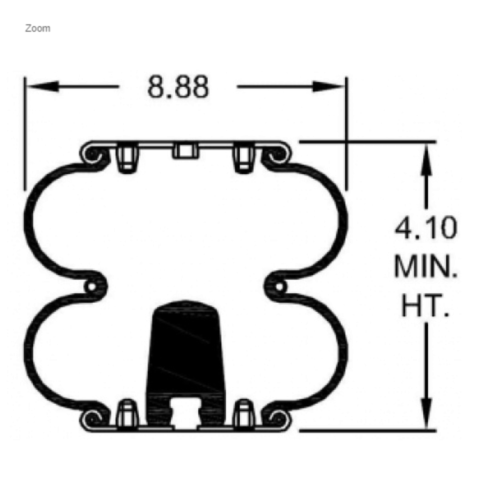 TORQUE Air Bag - W01-358-6902 ( Convoluted 3rd Axle Small )