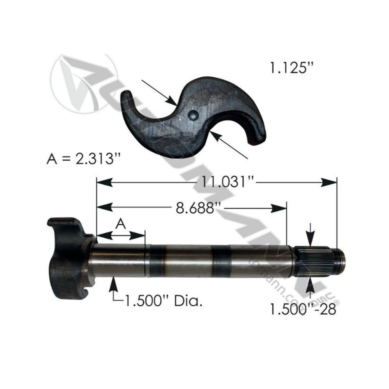 Automann S - Cam Trailer - LH - Meritor R607325 / Hendrickson S246361L