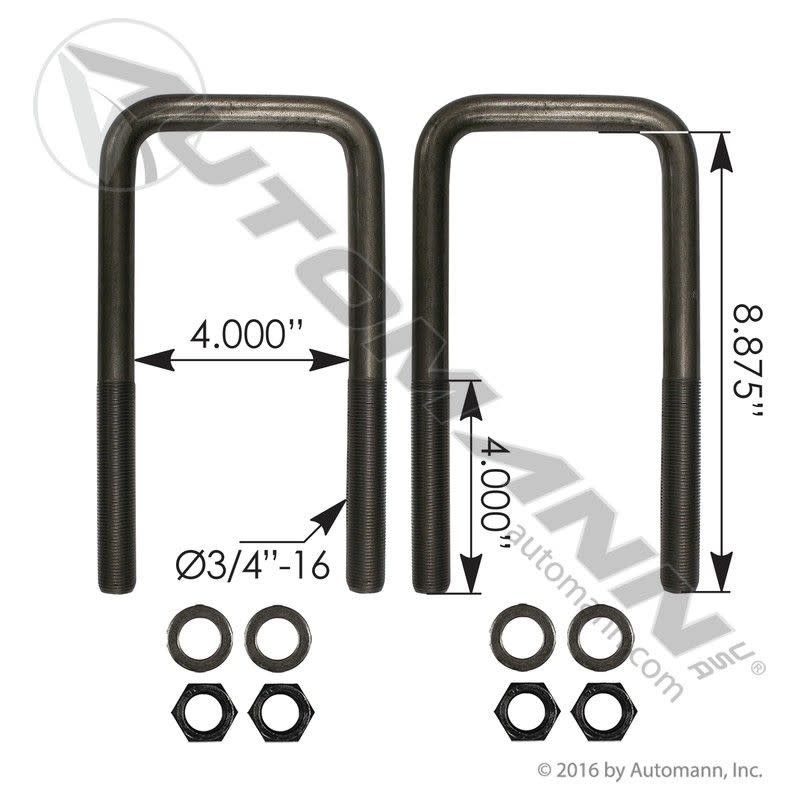 U Bolt Kit Peterbilt P/N 0200807122 OTR Truck Parts LLC
