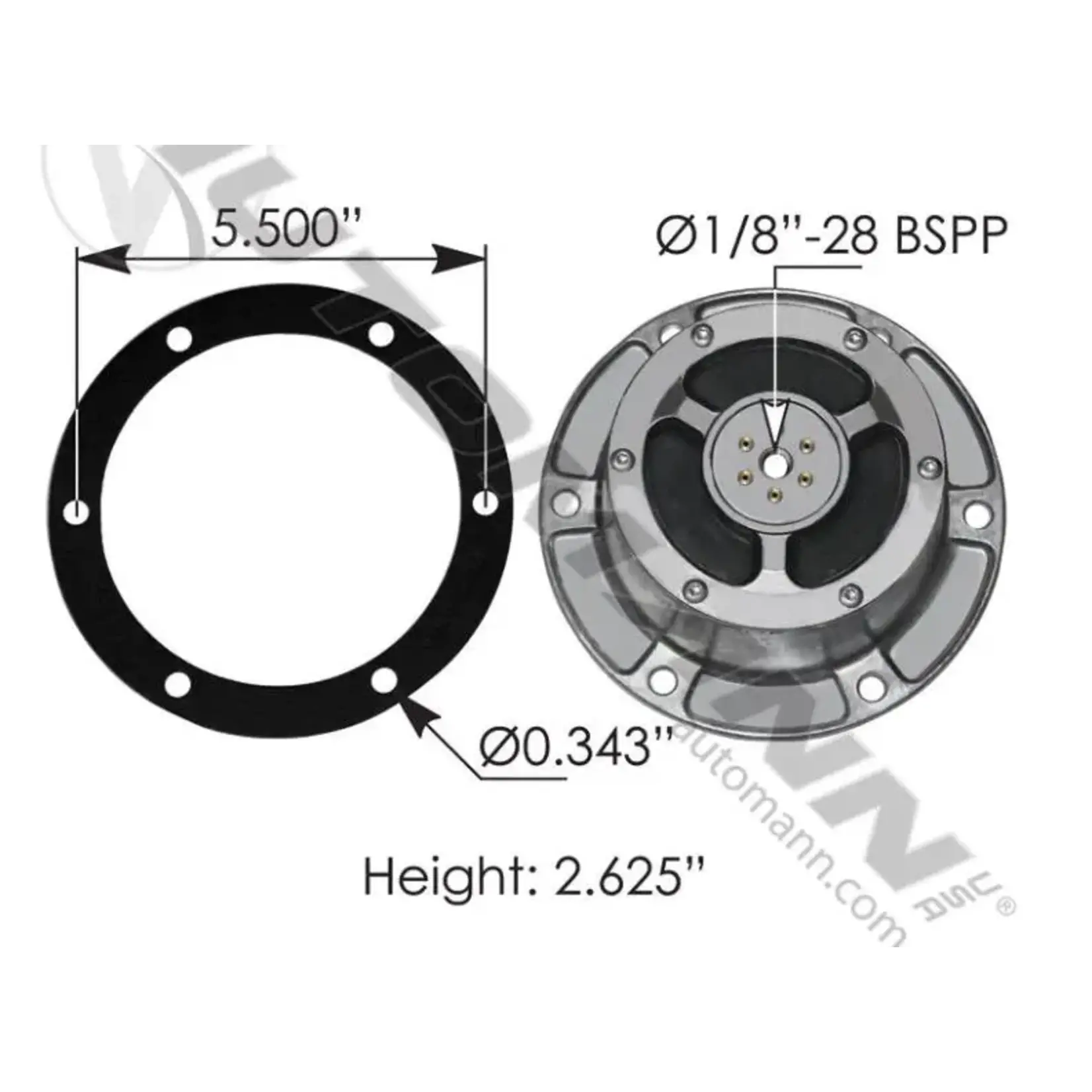 Automann Hub Cap - Stemco Type for PSI Hubs 31426-00 / 340-4370