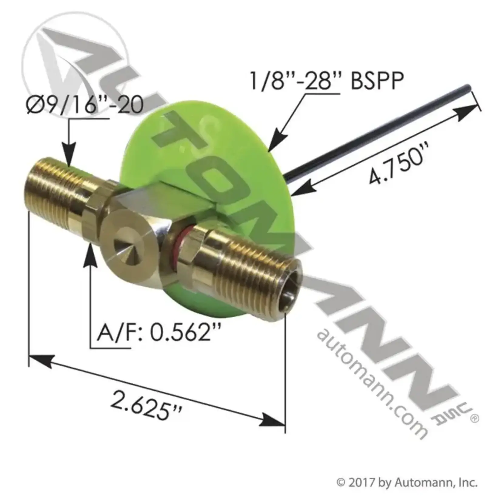 Automann Torque Rotary Tee ( Thru Tee ) 45-55 Inv LBS / 31317-04 - 5" P/N TDA3131704-Freightliner