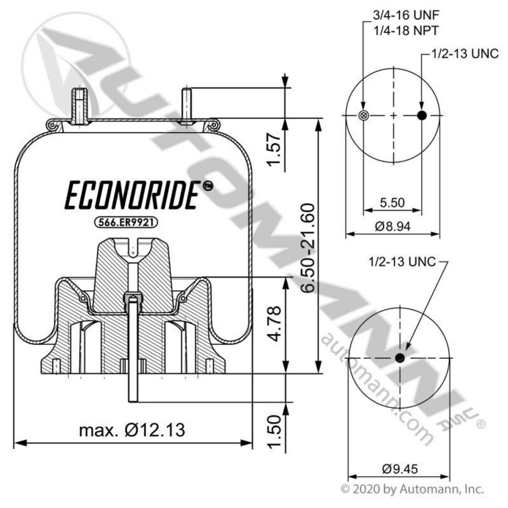 Automann- Air Bag -Firestone Trailers- 1R12-502- W01-358-9921