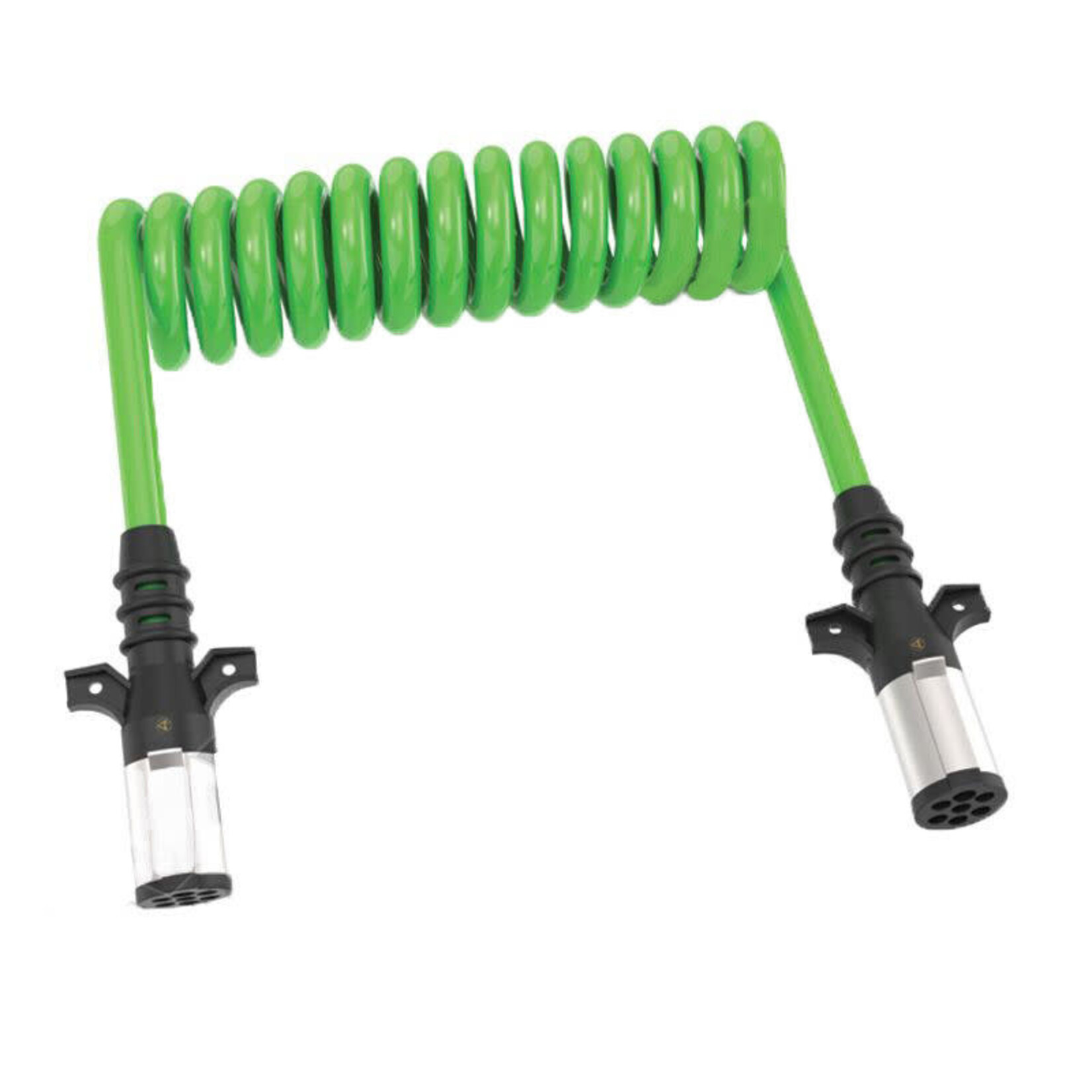 Automann 12' - Automann - 7 Way Ultra Heavy Duty ABS Cable - Green - Spring Guard 12'
