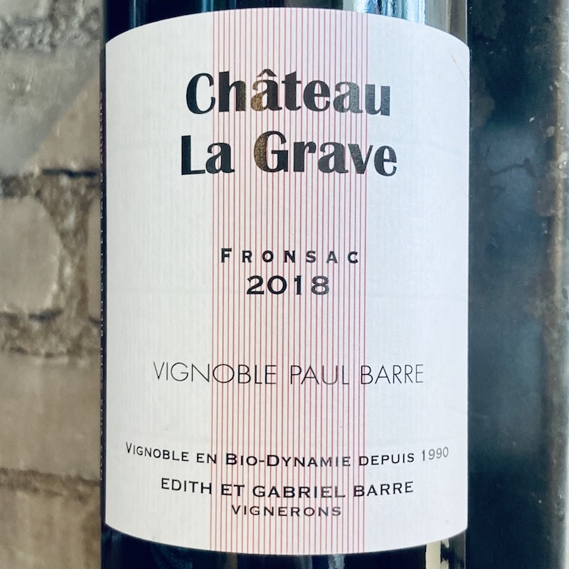 France 2018 Chateau La Grave - Paul Barre Fronsac